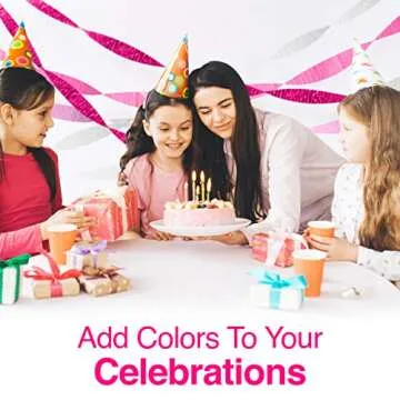 Vibrant Pink Crepe Paper Streamers for Any Celebration