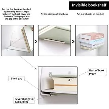 Durable Invisible Floating Bookshelves for Modern Spaces