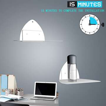 Durable Invisible Floating Bookshelves for Modern Spaces