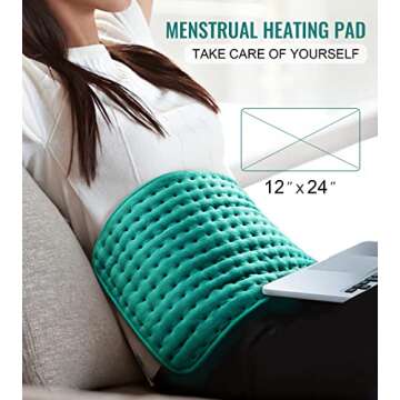 Electric Heating Pads for Back Neck Shoulder Pain Relief, Gifts for Women, Men, Mom, Dad, Christmas, Mothers Day, Fathers Day with Auto Shut Off & 6 Heat Settings, Moist Dry Heat Options