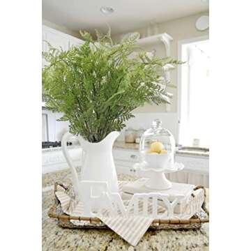 30" Artificial Boston Fern Plants Bushes Fake Shrubs Bush Greenery Plants Faux Fern Plant Large for Outdoors UV Resistant Garden Plants or Home Office Desk Indoor Decor 3pcs