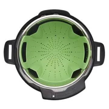 Instant Pot Official Silicone Steamer Basket, Versatile and BPA-Free, Compatible with 6 Qt. and 8 Qt. Cookers, Ideal for Steaming Vegetables, Fish, and More, Dishwasher Safe, Heat Resistant up (Green)