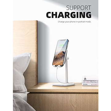 Lamicall Adjustable Phone Stand for Desk - Sturdy Holder