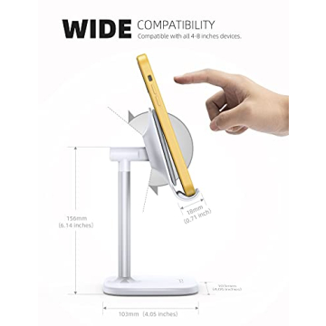 Lamicall Adjustable Phone Stand for Desk - Sturdy Holder