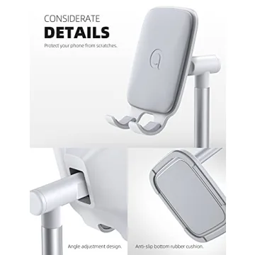 Lamicall Adjustable Phone Stand for Desk - Sturdy Holder