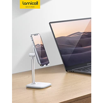 Lamicall Adjustable Phone Stand for Desk - Sturdy Holder