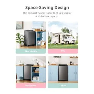 COMFEE’ 1.6 Cu.ft Portable Washing Machine, 11lbs Capacity Fully Automatic Compact Washer with Wheels, 6 Wash Programs Laundry Drain Pump, Ideal for Apartments, RV, Camping, Magnetic Gray