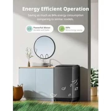 COMFEE’ 1.6 Cu.ft Portable Washing Machine, 11lbs Capacity Fully Automatic Compact Washer with Wheels, 6 Wash Programs Laundry Drain Pump, Ideal for Apartments, RV, Camping, Magnetic Gray