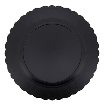 Elegant Scalloped Ruffled Charger Plates Set of 4