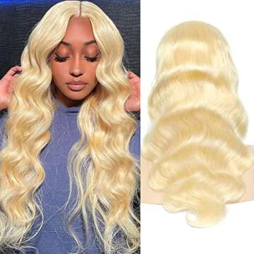 ShengCai 613 13x6 Lace Front Wig Human Hair 200 Density 613 Lace Front Wig Human Hair Body Wave Blon...
