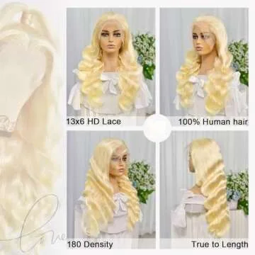 ShengCai 613 13x6 Lace Front Wig Human Hair 200 Density 613 Lace Front Wig Human Hair Body Wave Blonde Wig Human Hair Blonde HD Lace Front Wigs Human Hair Pre Plucked 22 Inch