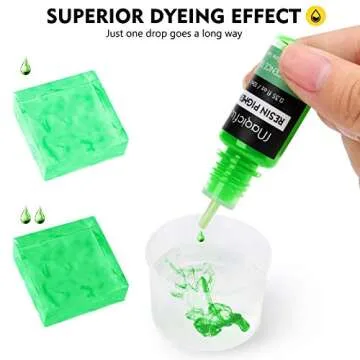 Magicfly 20 Colors Epoxy Pigment, Translucent Liquid Colorant Epoxy Resin Dye for UV Resin and Epoxy Resin, High Concentrated Epoxy Dye Paint for Jewelry Making, Decoration and DIY Crafts
