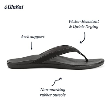 OluKai Ho'Opio Women's Flip-Flop Sandals for Comfort