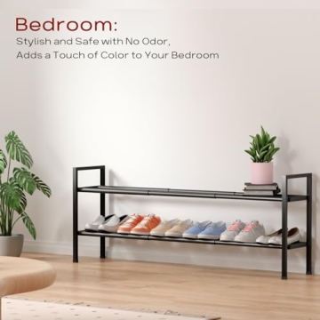 Expandable Shoe Rack for Closet - 18" to 44" Adjustable