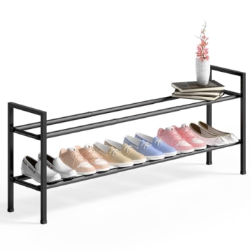 Expandable Shoe Rack for Closet - 18" to 44" Adjustable