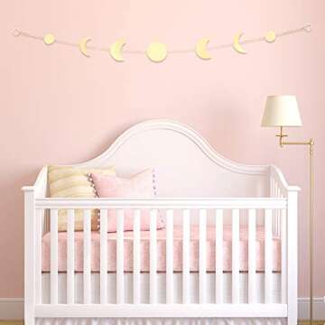 Blulu Moon Phase Wall Decor - Bohemian Hanging Garland Art