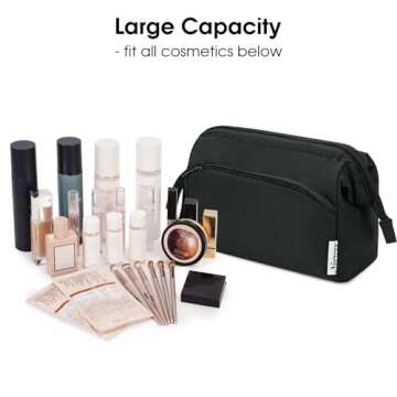 Narwey Makeup Bag for Women - Compact & Stylish Toiletry Organizer