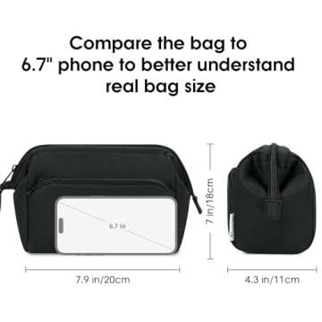 Narwey Makeup Bag for Women - Compact & Stylish Toiletry Organizer