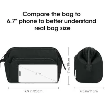 Narwey Makeup Bag for Women - Compact & Stylish Toiletry Organizer