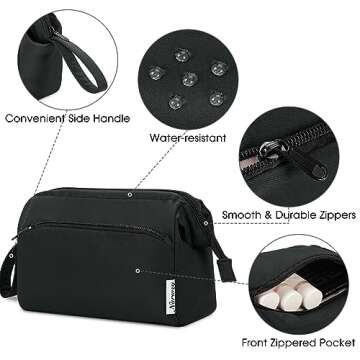 Narwey Makeup Bag for Women - Compact & Stylish Toiletry Organizer