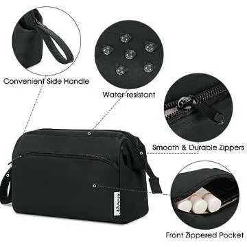 Narwey Makeup Bag for Women - Compact & Stylish Toiletry Organizer