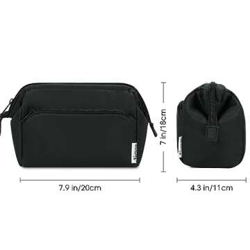 Narwey Makeup Bag for Women - Compact & Stylish Toiletry Organizer