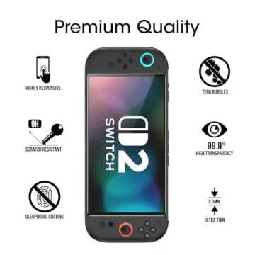 amFilm Tempered Glass Screen Protector for Nintendo Switch