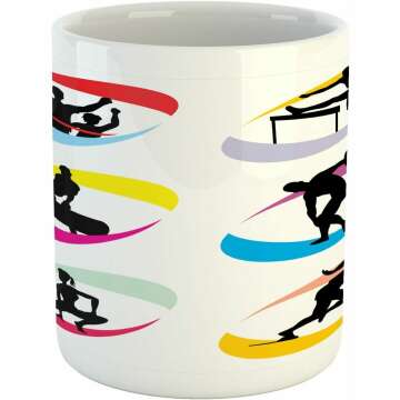 Olympics Sport Mug - Black Red Design for Athletes