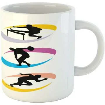 Olympics Sport Mug - Black Red Design for Athletes