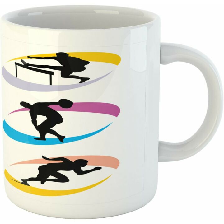 Olympics Sport Mug - Black Red Design for Athletes