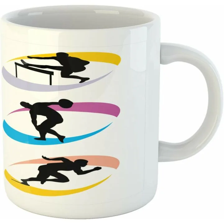 Olympics Sport Mug - Black Red Design for Athletes