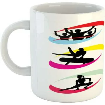 Olympics Sport Mug - Black Red Design for Athletes