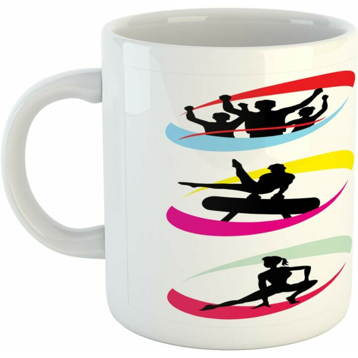 Olympics Sport Mug - Black Red Design for Athletes