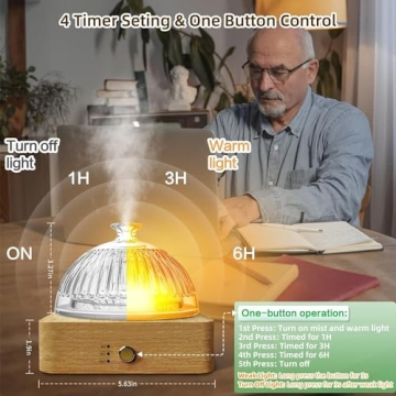 Lecdura Glass Essential Oil Diffuser - Elegant Humidifier