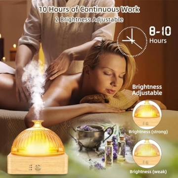 Lecdura Glass Essential Oil Diffuser - Elegant Humidifier