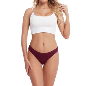 Comfort Meets Style - ANZERMIX Women's Cotton Thong Panties Pack of 6 (X-Large)