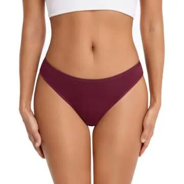 ANZERMIX Breathable Cotton Thong Panties 6-Pack