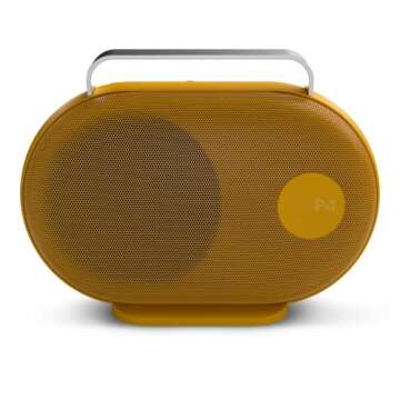 Polaroid P4 Music Player (Yellow) – Powerful Large Room Wireless Bluetooth Speaker Rechargeable wi...