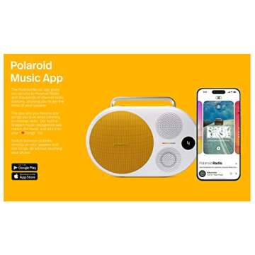 Polaroid P4 Music Player (Yellow) – Powerful Large Room Wireless Bluetooth Speaker Rechargeable with Dual Stereo Pairing