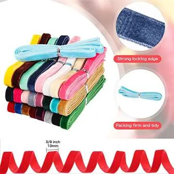 Syhood Velvet Ribbon Trim for Gifts & Crafts - 60 Yards