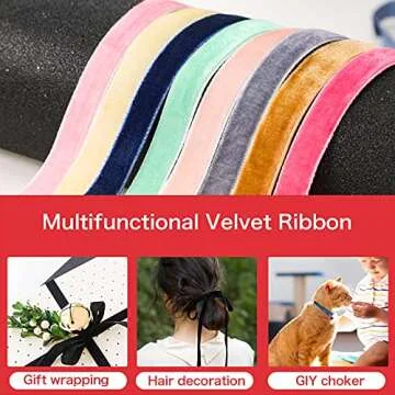 Syhood Velvet Ribbon Trim for Gifts & Crafts - 60 Yards
