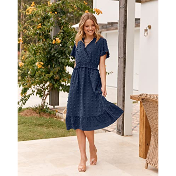 Elegant Swiss Dot Long Dress for Summer Events