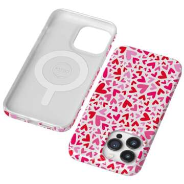 Casely iPhone 14 Pro Max Case | Compatible with MagSafe | XOXO | Candy Hearts Case