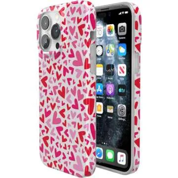 Casely iPhone 14 Pro Max Case | Compatible with MagSafe | XOXO | Candy Hearts Case