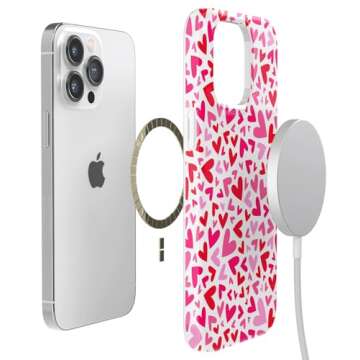 Casely iPhone 14 Pro Max Case | Compatible with MagSafe | XOXO | Candy Hearts Case