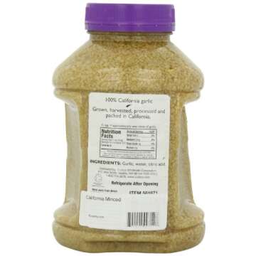 Kirkland Signature Minced California Garlic, 3 Pound (Pack of 2)