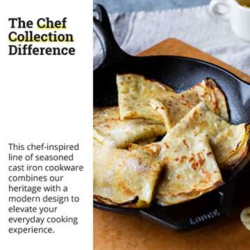 Lodge Cast Iron Chef Collection Skillet, Pre-seasoned - 10 in