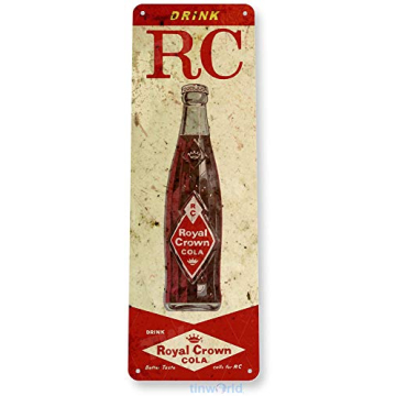 Tinworld Royal Crown Cola Retro Rustic Tin Sign for Kitchen Decor
