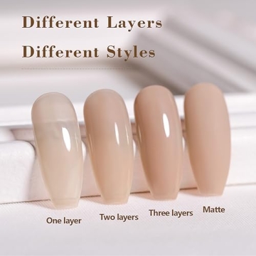 RARJSM Nude Gel Nail Polish Sheer Light Brown Pink Neutral Skin Tone Colors Jelly Transparent Nail Gel Polish 15ml Single Bottle Soak off UV LED Cured for Home Salon DIY French Manicure