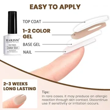 RARJSM Nude Gel Nail Polish Sheer Light Brown Pink Neutral Skin Tone Colors Jelly Transparent Nail Gel Polish 15ml Single Bottle Soak off UV LED Cured for Home Salon DIY French Manicure